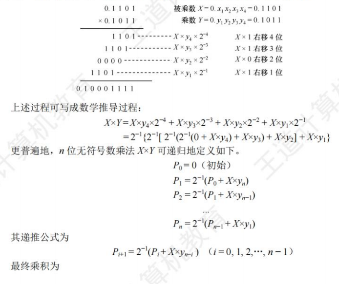 定点数的乘法过程